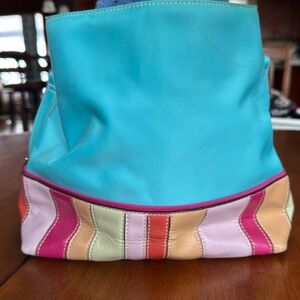 Tommy Hilfiger blue & pink hand bag